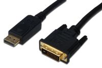Digitus AK-340306-030-S video kabel adapter 3 m DisplayPort DVI-D Zwart - thumbnail