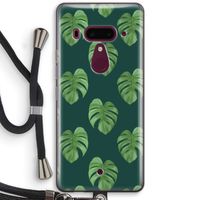Monstera leaves: HTC U12+ Transparant Hoesje met koord