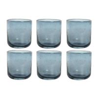 Glazenset Home ESPRIT Blauw Kristal 320 ml (6 Stuks)