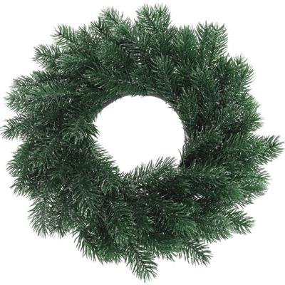 Kunst kerstkrans - blauw - 35 cm - Kerst decoratie kransen - van dennentakken