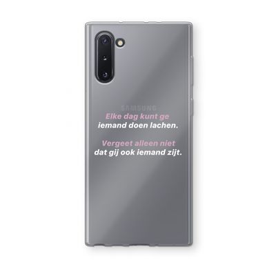 gij zijt ook iemand: Samsung Galaxy Note 10 Transparant Hoesje
