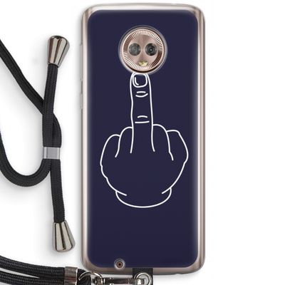 F**k U: Motorola Moto G6 Transparant Hoesje met koord