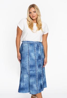 Yoek Mermaid rok FRAYED | Blauw | Maat 42/44