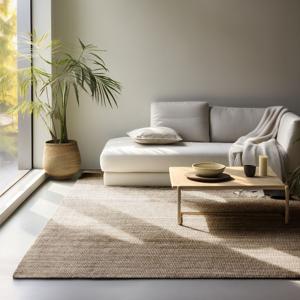 Handgeweven Jute Vloerkleed - Taupe maat: 230x160cm - materiaal: Jute - Dekbed-Discounter.nl
