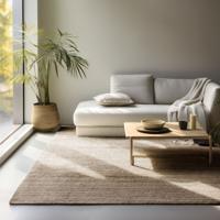 Handgeweven Jute Vloerkleed - Taupe maat: 230x160cm - materiaal: Jute - Dekbed-Discounter.nl