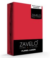 Zavelo Flanel Laken Rood-2-persoons (200x260 cm) - thumbnail