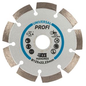 Diamantzaagblad 125mm Profi Universeel Mandrex