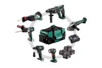 Metabo Combo set 6.1 | Accu-machines set | 18V | SB 18 LTX | KH 18 LTX 24 | W 18 L 9-125 QUICK | ASE 18 LTX | SSW 18 LTX 300 BL | ULA 14.4-18 LED | in