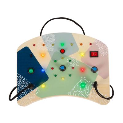 Small Foot - houten led activiteitenbord met licht en schakelaars