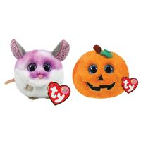 Ty - Knuffel - Teeny Puffies - Colby Mouse & Halloween Pumpkin - thumbnail