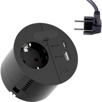 Bachmann 938.201 Bureaustekkerdoos Zwart