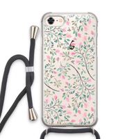 Sierlijke bloemen: iPhone 8 Transparant Hoesje met koord