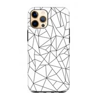 Geometrische lijnen zwart: iPhone 12 Pro Max Tough Case