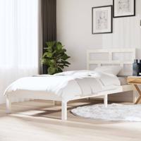 Bedframe massief hout wit 90x190 cm