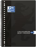 Oxford collegeblok A4+ 23-gaats lijn 80 vel zwart