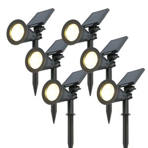 6x Bend LED Solar Prikspot 3000K warm wit IP65 waterdicht Tuinspot - Tuin spots, spots bodem buiten