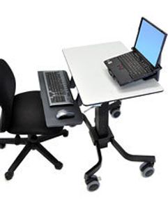 Ergotron TeachWell Mobile Digitale Workspace (MDW) Mobiel zit/sta PC-werkstation 1-voudig 17,8 cm (7) - 81,3 cm (32) Grafietgrijs (RAL 7024) Vast