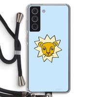 Kleine leeuw: Samsung Galaxy S21 FE Transparant Hoesje met koord