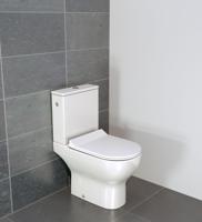 Linie Aviso staand toilet hoogglans wit met spoelrand - thumbnail