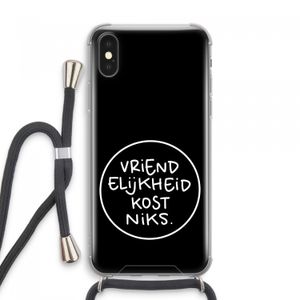 Vriendelijkheid: iPhone XS Max Transparant Hoesje met koord