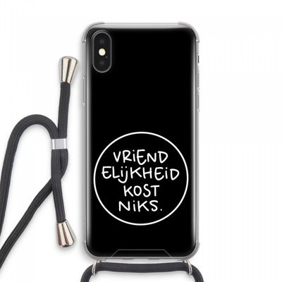 Vriendelijkheid: iPhone XS Max Transparant Hoesje met koord