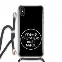 Vriendelijkheid: iPhone XS Max Transparant Hoesje met koord