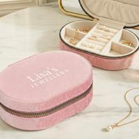 Gepersonaliseerde sieradendoos - Ovaal - Roze