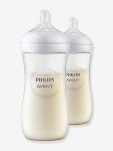 Set van 2 flesjes 330 ml Philips AVENT Natural Response doorzichtig