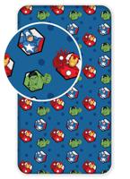 Marvel Avengers Hoeslaken - Eenpersoons - 90 x 200 cm - Blauw