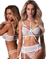 * OBSESSIVE Obsessive Witte lingerie Set, Premisis - thumbnail
