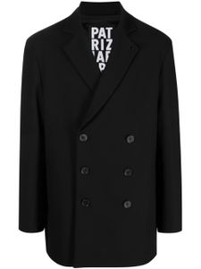 Patrizia Pepe blazer croisé à revers crantés - Noir