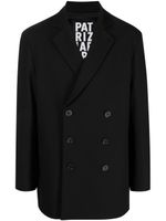 Patrizia Pepe blazer croisé à revers crantés - Noir