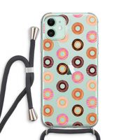 Donuts: iPhone 11 Transparant Hoesje met koord