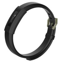 Intelligent draagbaar apparaat effen kleur silicone horloge beschermende case voor FITBIT Alta/HR (zwart)