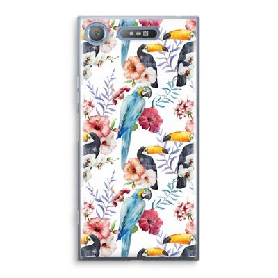Bloemen tukan: Sony Xperia XZ1 Transparant Hoesje