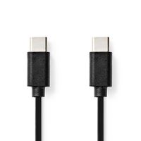 USB 2.0-Kabel | Type-C Male - Type-C Male | 1,0 m | Zwart