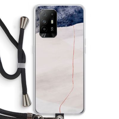 Stone White: Oppo A95 5G Transparant Hoesje met koord