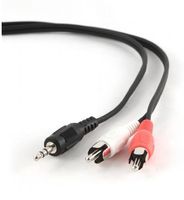 Gembird 5m, 3.5mm/2xRCA, M/M audio kabel Zwart, Rood, Wit - thumbnail