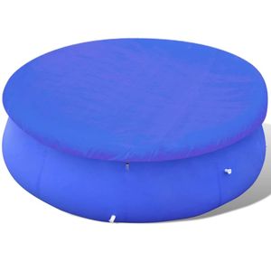 The Living Store Zwembadafdekking Rond Polyethyleen - 540 cm - Donkerblauw