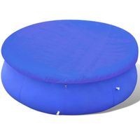 The Living Store Zwembadafdekking Rond Polyethyleen - 540 cm - Donkerblauw - thumbnail