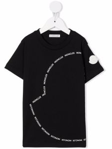 Moncler Enfant t-shirt à logo imprimé - Noir