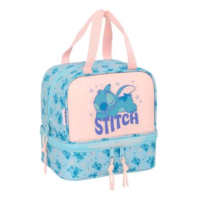 Lunchtrommel Lilo & Stitch Ohana Blauw Roze 20 x 20 x 15 cm