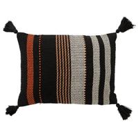 Dutch Decor Sierkussens met plaid - Set van 3 - FAR FAR AWAY - zwart