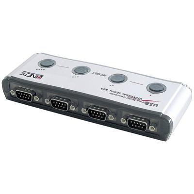 LINDY USB 1.1, Serieel Converter [1x USB 1.1 stekker A - 4x Serieel 9-polig] USB TO SERIAL CONVERTER