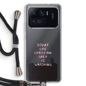 Christian Grey: Xiaomi Mi 11 Ultra Transparant Hoesje met koord
