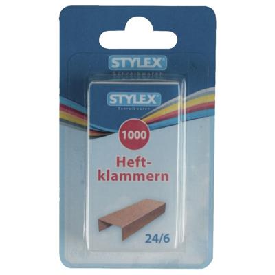 Toppoint Nietjes - 1000x stuks - 24/6 - koper kleur - kantoor benodigdheden
