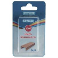 Toppoint Nietjes - 1000x stuks - 24/6 - koper kleur - kantoor benodigdheden
