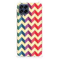 Samsung Galaxy M53 Doorzichtige Silicone Hoesje Zigzag Multi Color