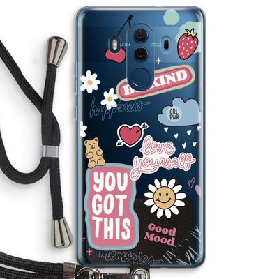 Positivity: Huawei Mate 10 Pro Transparant Hoesje met koord