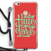Turn hate into love: Huawei Ascend P8 Lite (2017) Transparant Hoesje met koord